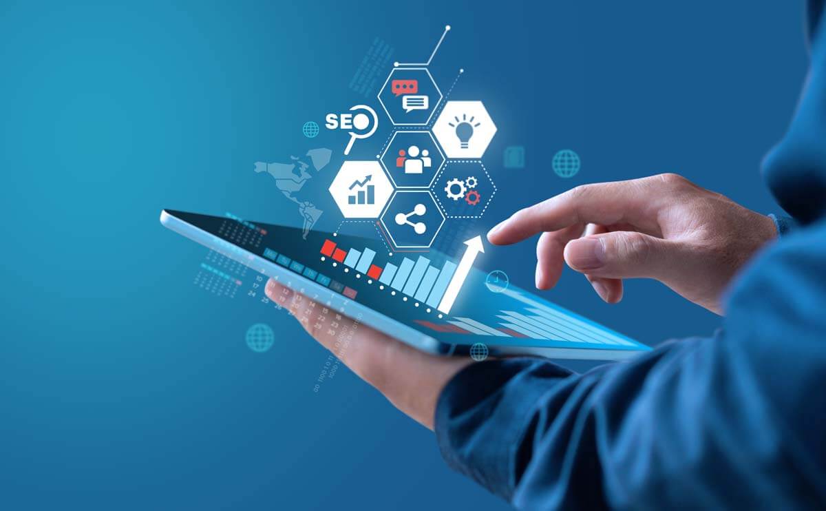 Businessman Show Growth Graph Of Earning With Digital Marketing