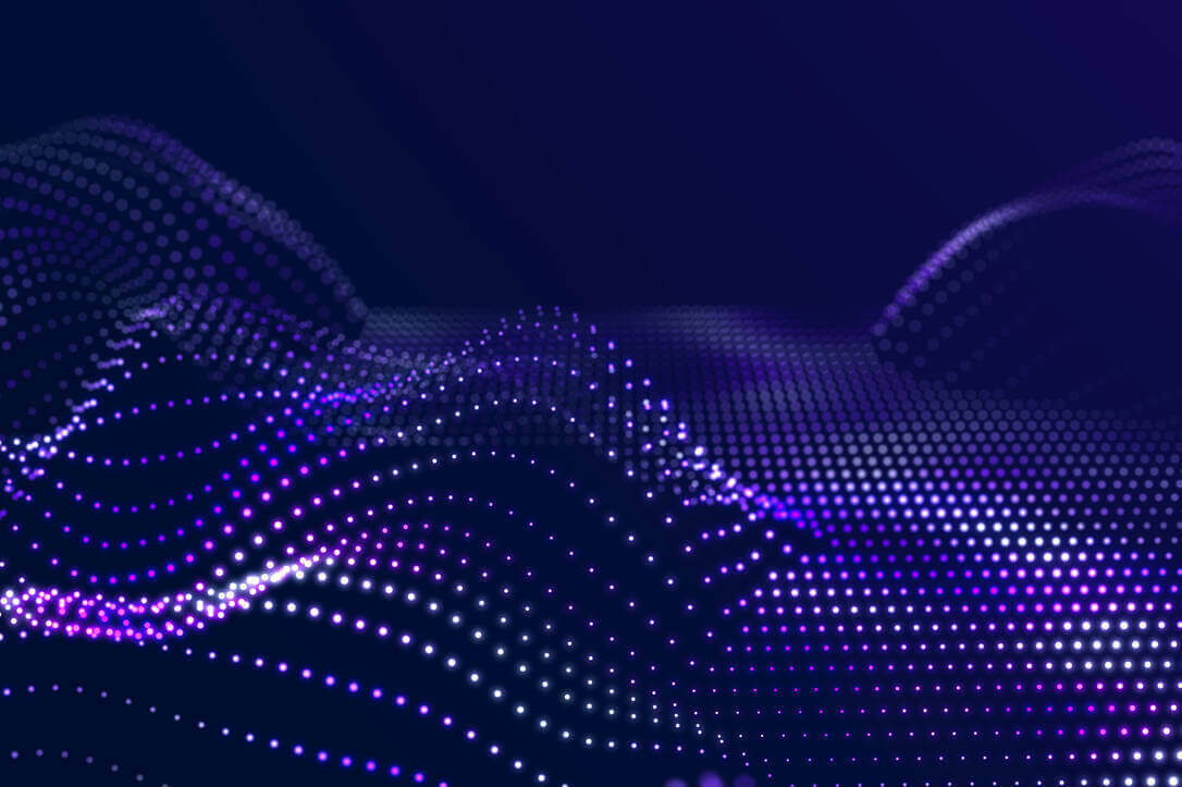 Digital Landscape With Dots And Lines. Cyberspace Grid. Background Concept For Your Design. 3d